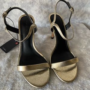 ZARA Gold Heels